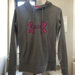 Under Armour Sweatshirt - Pink and Gray Coldgear